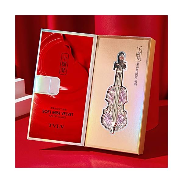 Gireatick-Long-Lasting-Matte-Lipstick-violin-lipstick-in-Velvety-Red-Unique-Violin-Appearance-Design-Lipstick-Waterproof-Durable-Mist-Liquid-Lipstick-with-Gift-Box Gireatick Long Lasting Matte lipstick in Velvety Red, Unique Violin Appearance Design, Waterproof Durable Mist Liquid Lipstick with Gift Box
