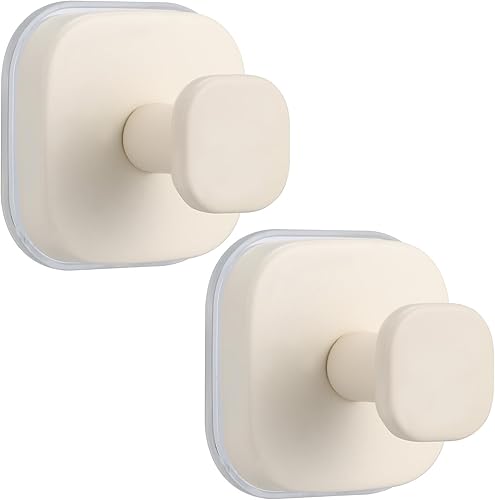 Miniatura 10 de Ganchos de ventosa para ducha, ganchos de baño reutilizables para toallas, batas y lufa, montaje sin taladro en cocina, paredes, metal, vidrio, Oro