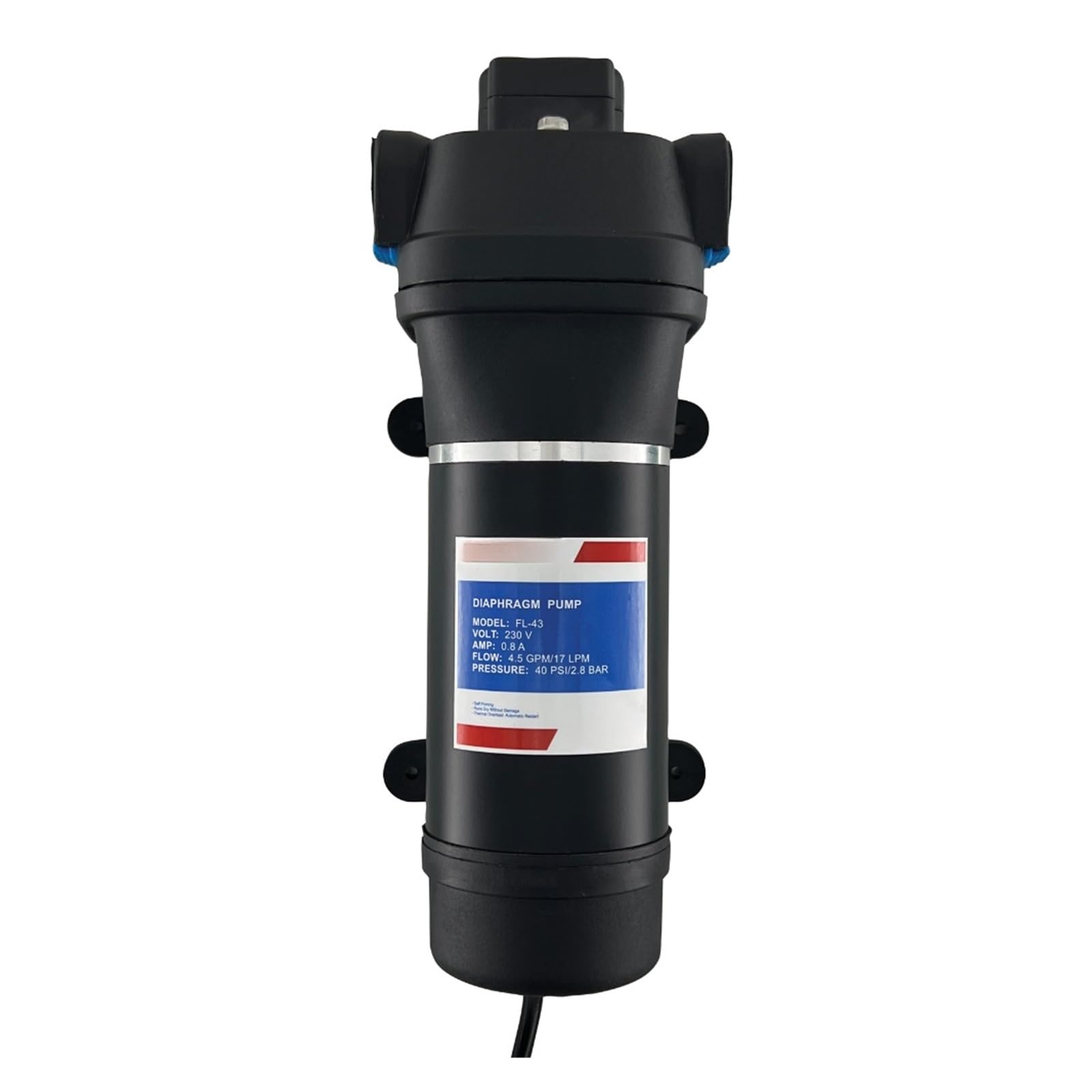 Cczrd One Color 230V Micro Ac 17Lpm 40Psi Self Priming Booster Electric Diaphragm Water Pump For Irrigation Agriculture Smooth Operation Flow Steady Reliable(Diaphragm Pumps)