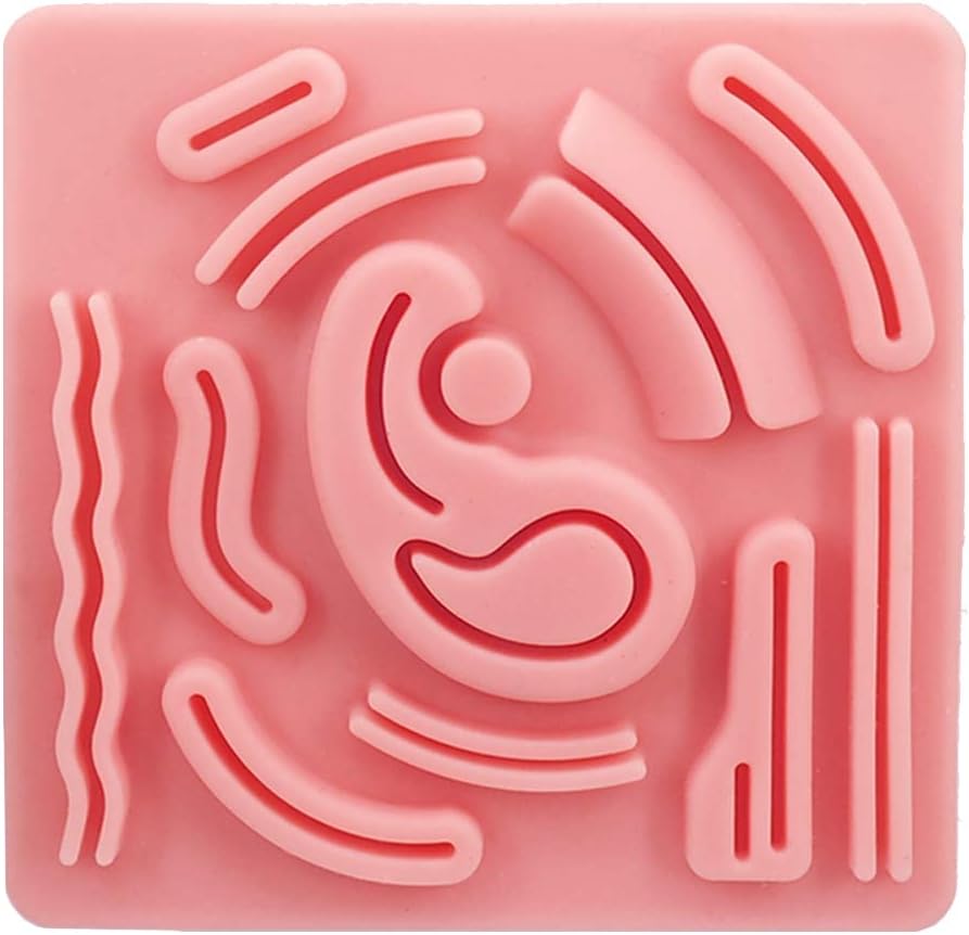 Silicone Laparoscopic Suture Simulation Pad with Pre-Cut Wounds for Suture Training to Medical Student Doctor Nurse Teaching