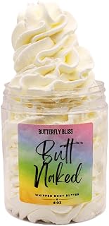 Butt Naked Whipped Body Butter – Funny Valentine’s Day Gift – Fruity Apple Melon Pear Scent – All-Natural Moisturizer – Shea & Coconut Butter – 8 oz Jar