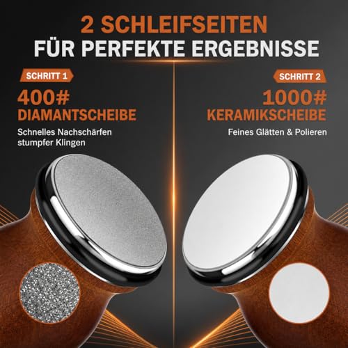Aiguiseur couteaux professionnel kit d'affûtage magnétique multi-angles acier - 4