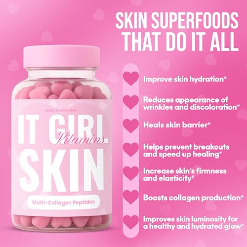 Skin Gummies for Women - Beauty Vitamin Gummy with Multi Collagen Peptides, Hyaluronic Acid, Retinol, Vegan Colostrum, Sea Moss & Antioxidants for Hydrated Clear Youthful Glowing Acne Prone Skincare - Image 4