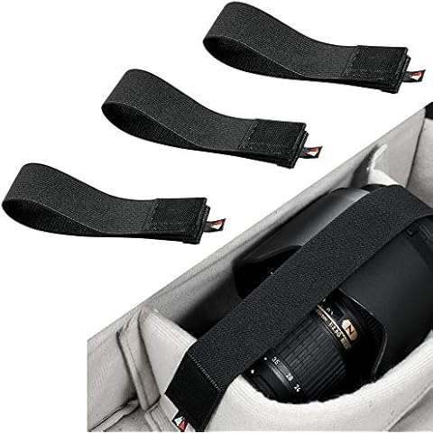 TXEsign Hook and Loop Straps/Fastener for Securing Items in DSLR SLR Camera Backpack/Insert Bag/Video Bag (Pack of 3) (9.55"x 1.2") Cover
