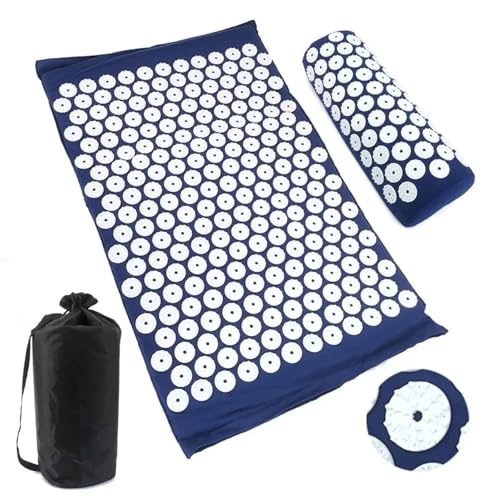 Esterilla de esteras yoga para masaje acupresión lumbar y cervical roja 5