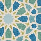 Waverly Sun N' Shade 120x156 Rectangle Transitional Fabric Area Rug in Blue