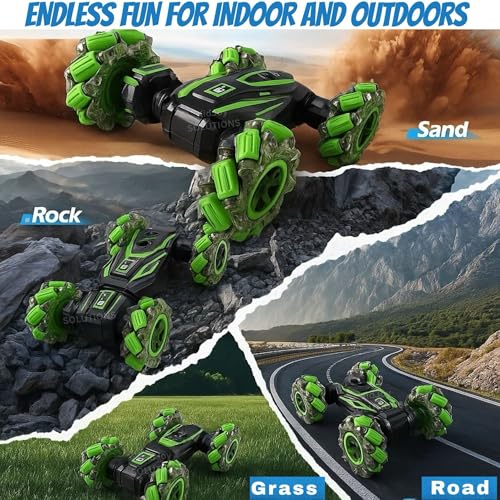 Image of 4x4 RC Smoke Remote Control Car Toy for 5-14 Years Boy Kids Adult Hand Sensor Gesture Control 2.4G 360 Spin High Speed Spray Rotating Double Flip Crawler 4WD Stunt Drift Car