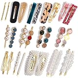 Woman Hair Clips 28 Pcs, Hair Barrettes Accessories for Girls, Fancy Fashion Cute Bobby Pins, French