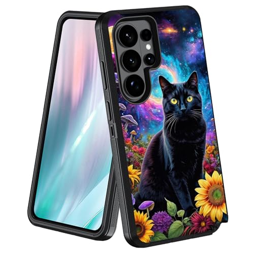 stmedazm for Samsung Galaxy S26 Ultra Case, Military Grade Heavy Duty [3-Layer] Dustproof Shockproof Full-Body Protective Cover for Samsung Galaxy S26 Ultra 5G 6.9", Black Cat