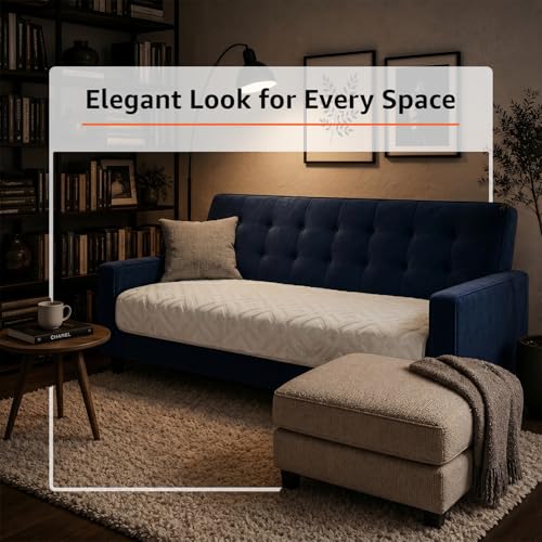 Image of Amazon Basics - Rabbit Fur Make Your Own Sofa Cover |70 x 180 cm| Microfiber Sofa Slipcover | 350 GSM (Beige, 3 Seater)