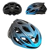 Fahrradhelm,Erwachsene Fahrradhelm,Leichter Fahrradhelm,Robuster, Sicherer Und Individuell Anpassbarer & Leichter Urban Fahrradhelm Für Erwachsene Black and Blue
