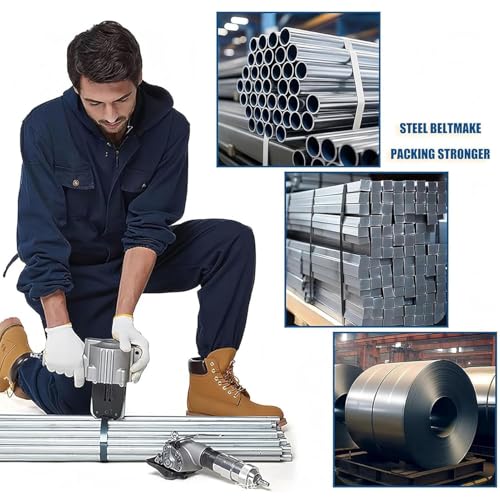 Outil de cerclage pneumatique en acier, tendeur portable et robuste pour emballage industriel – Machine à ruban de 32 mm
