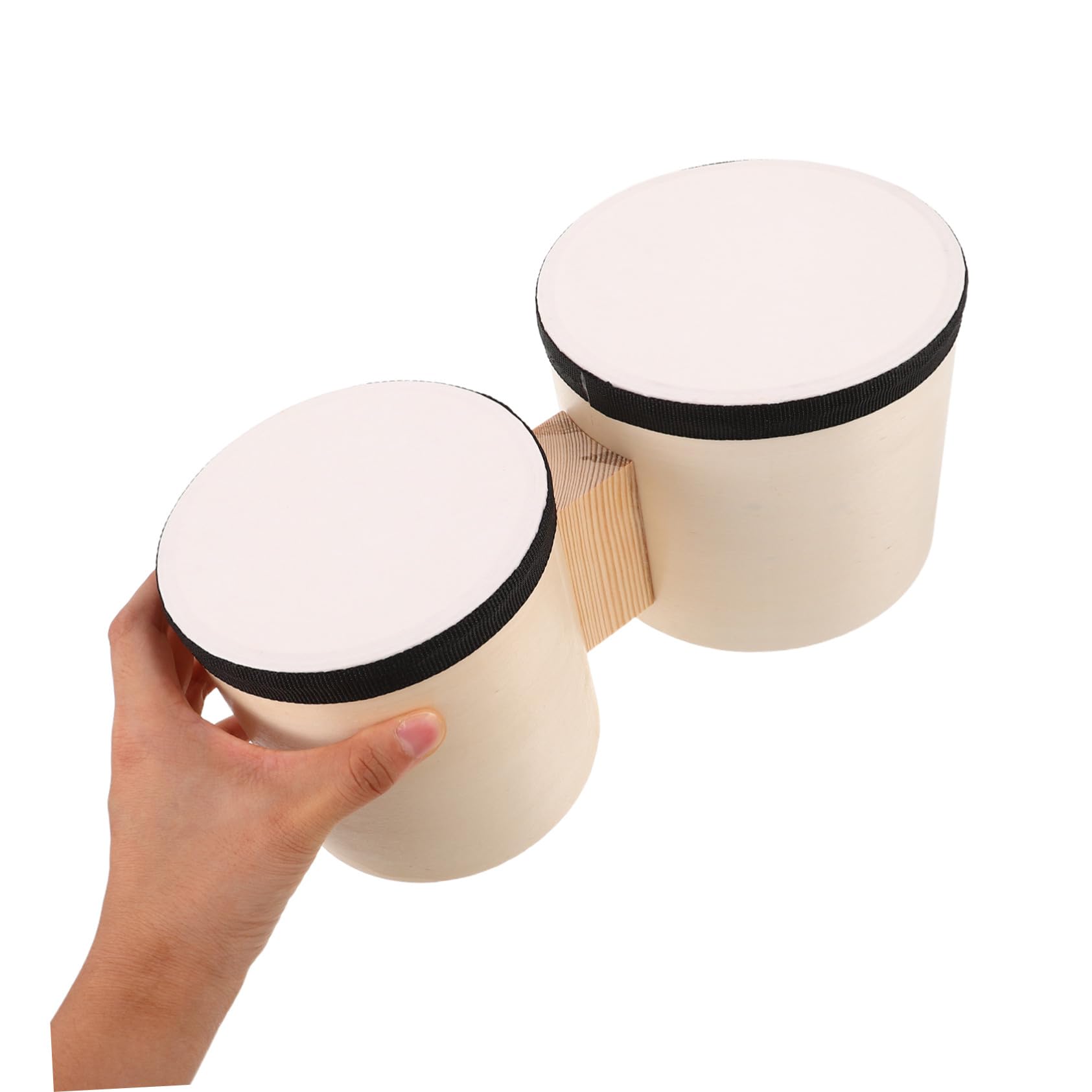 BESPORTBLE Bongos Legno con Bacchette e Tamburelli Mano Strumenti Percussioni Leggeri Portatili per Principianti Apprendimento Musicale Outdoor