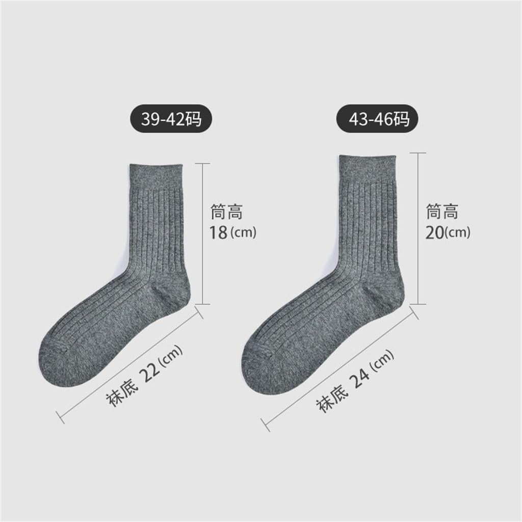 Men S Autumn and Winter Cotton Socks Medium Tube Needle