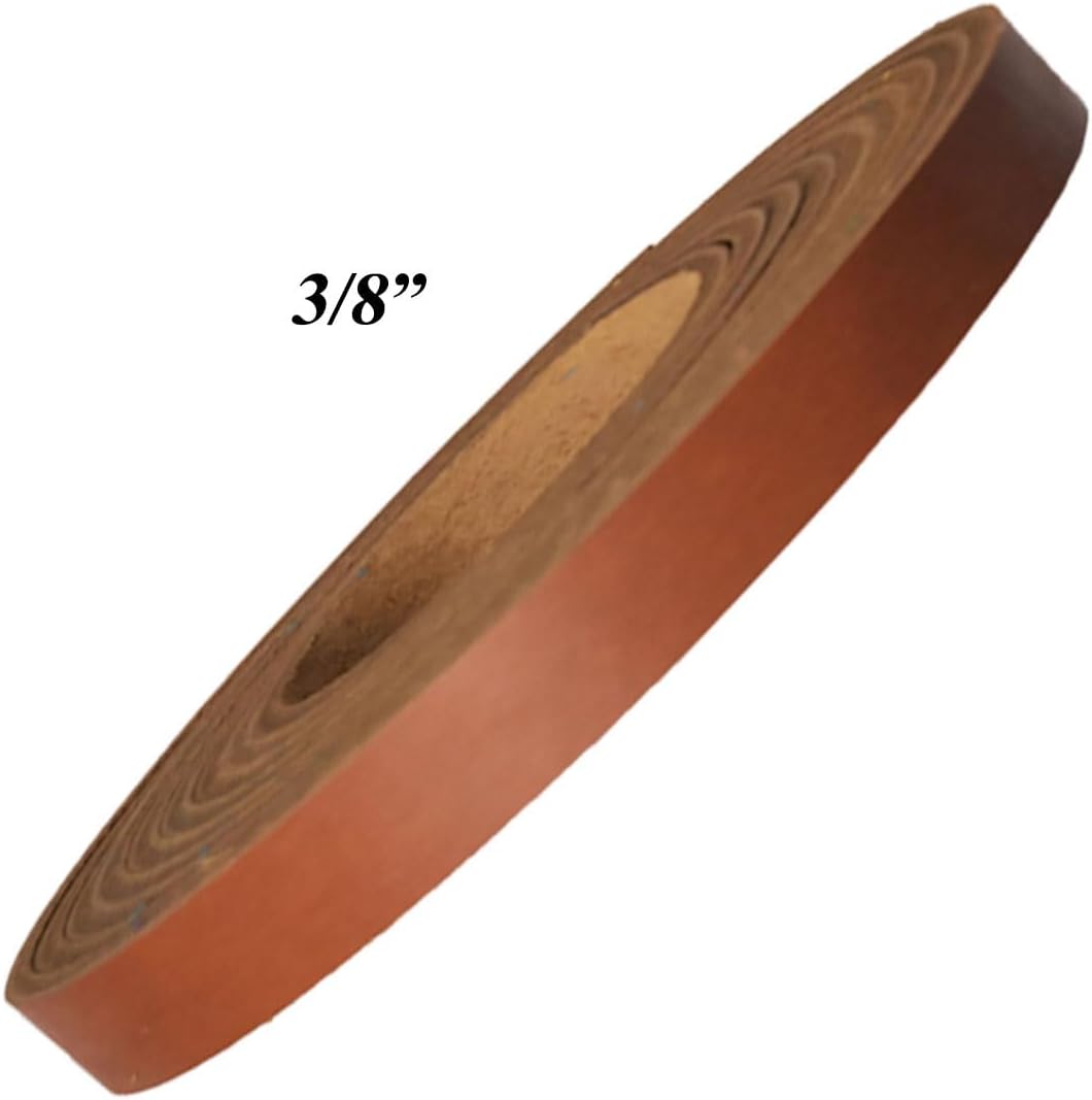 Leather Strips 1.25 Inch Wide - Honey Waxy Latigo Leather Strip up to 96 Inch Long – 6-7 oz. (2.4 – 2.8 mm) Pitka Leather (1.25" x 72")