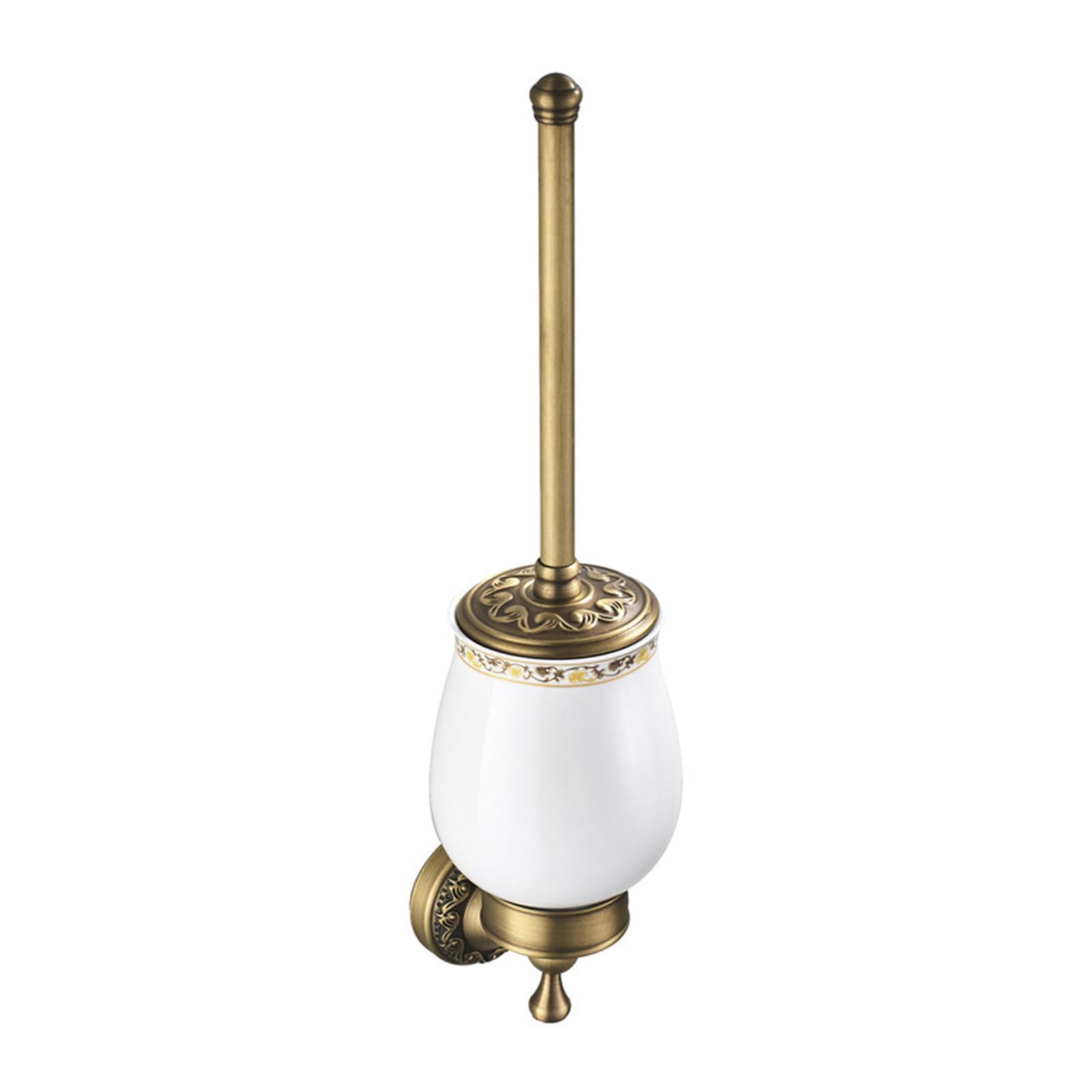 Vintage Toilet Brush Holders with Antique Finish Not Slip Bathroom Organizers Resistant Brushes Stand for Household Hygienic Vintage Style Bathroom Brush Stand