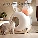FurryTail Self Cleaning Litter Box with APP - Automatic Cat Litter Box for All Your Cats, Odor Control, Spacious Interior and Large Wastes Bin Capacity,Includes 40 Litter Bags