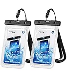 Mpow Wasserdichte Handyhülle Handytasche 7,0 Zoll (2 Stück) Handy Wasserschutzhülle DOPPELT VERSIEGELT für Schwimmen, Baden und Kochen, für iPhone 12pro/12pro max/iPhone 11/iPhone 8/Galaxy S20
