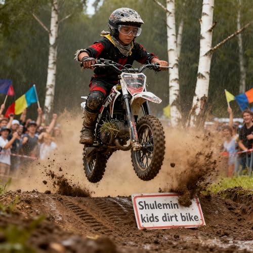 Image of 50cc Dirt Bike Gas Powered, 2-Stroke Kids Mini Bike Motorcycle Off Road Motocross Children Pocket Motorbike with Front Rear Disc Brakes Pull Start Ideal Holiday Birthday Gift for Kids 8-14 Black