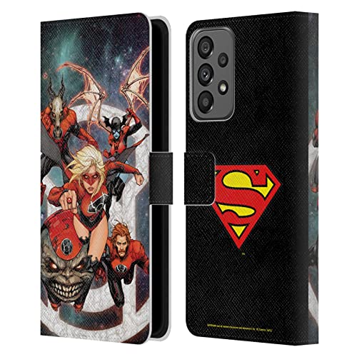 Head Case Designs Officially Licensed Superman DC Comics New 52#30 Supergirl Comic Art Leather Wallet Case Compatible with Samsung Galaxy A73 5G (2022)