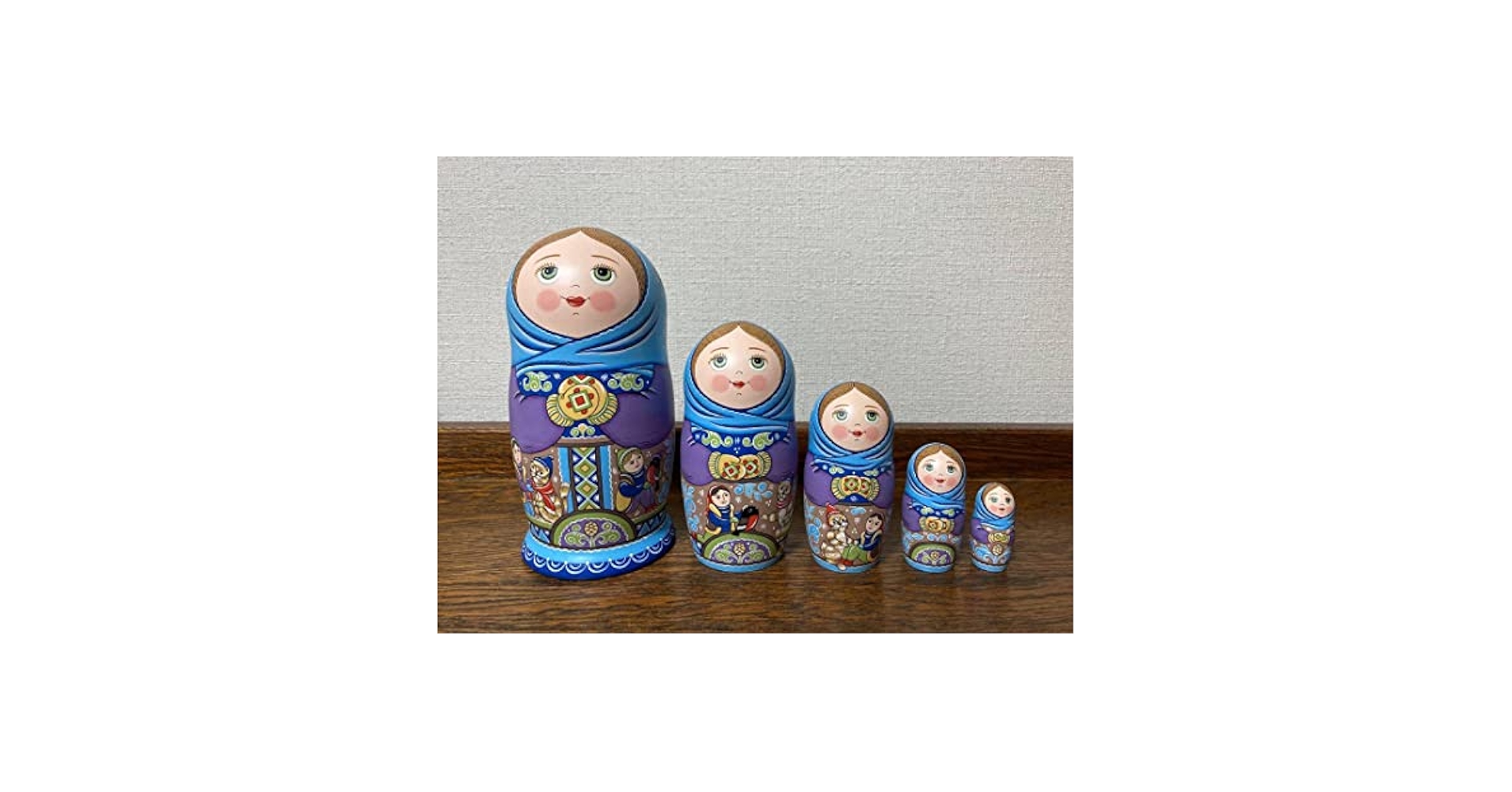 ロシア雑貨☆ヒマワリ マトリョーシカ(5P)H18cm オリガ・ザバイキナ作 ロシア雑貨☆ヒマワリ マトリョーシカ(5P)H18cm オリガ