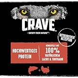 Crave Adult Hundenassfutter Pastete mit Lachs & Truthahn, 6 Dosen, 6x400g – Premium Hundefutter nass mit hohem Proteingehalt und ohne Getreide, hergestellt mit 100 Prozent natürlichem Lachs & Truthahn