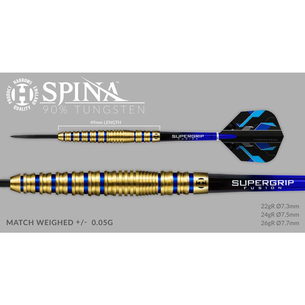 【タングステン90%】Harrows SPINA GOLD 20g Harrows】SPINA GOLD 90% 20gR ハローズ スピナ ゴールド ダーツ