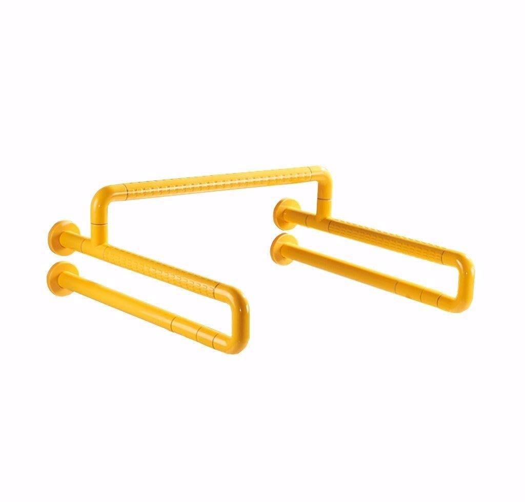 asdchZen Bathroom Grab Bars, Bar-Tifunction 304 Stainless Steel Shower Safety Rails Fluorescent Circle Towel Rack Bath Bar Bathtub Rail With Nylon Finish