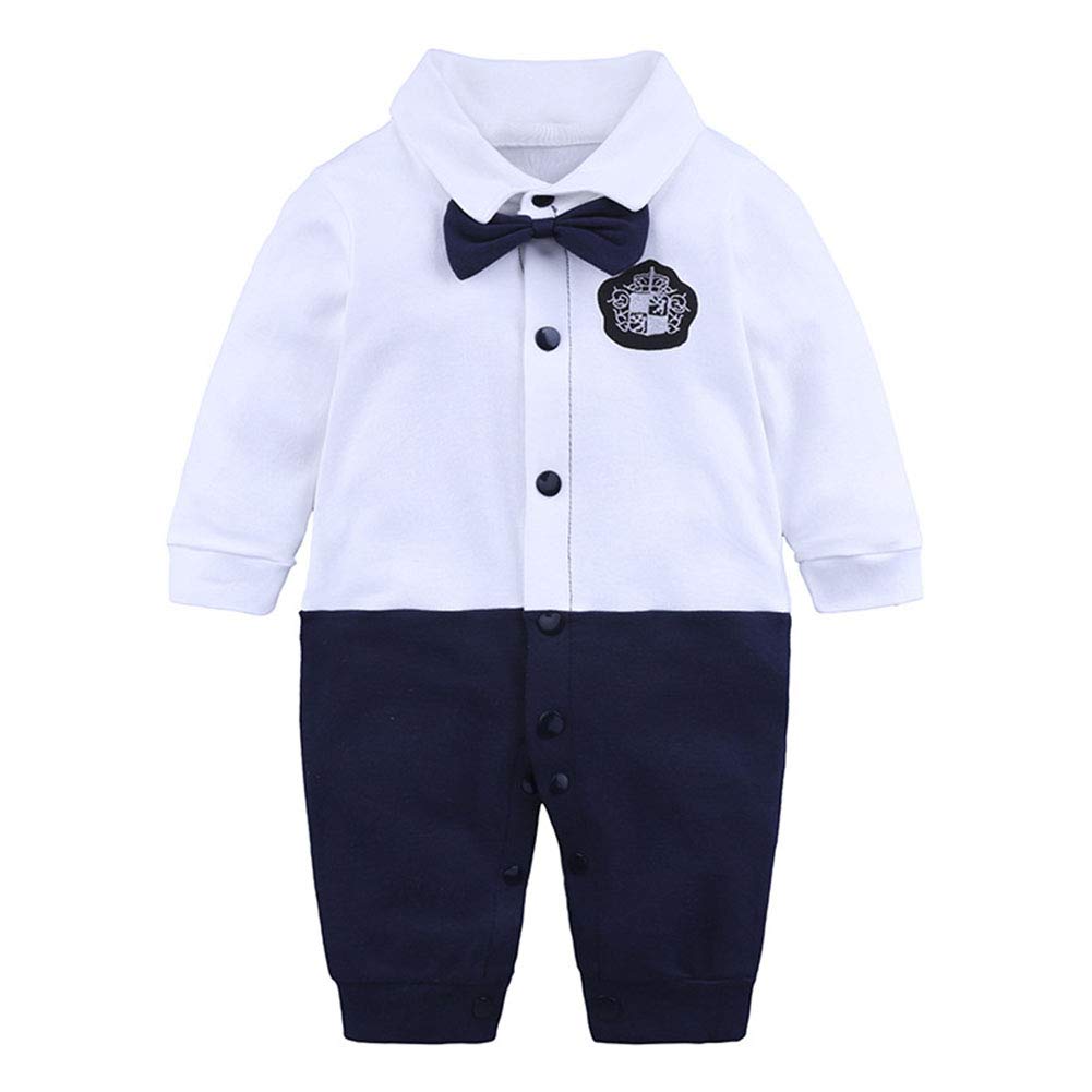HFJLL Children's Wear Baby Onesies Romper Gentleman Baby