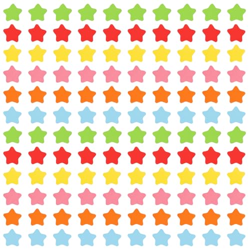 120 Piezas Imanes de Estrella Coloridos, Imán de Pizarra de