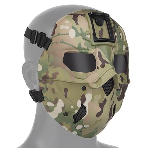 ACEXIER Tactical Wild Mask Hunting Full Face Outdoor Protective Airsoft Multi-Color Lightweight Helmet (CP)
