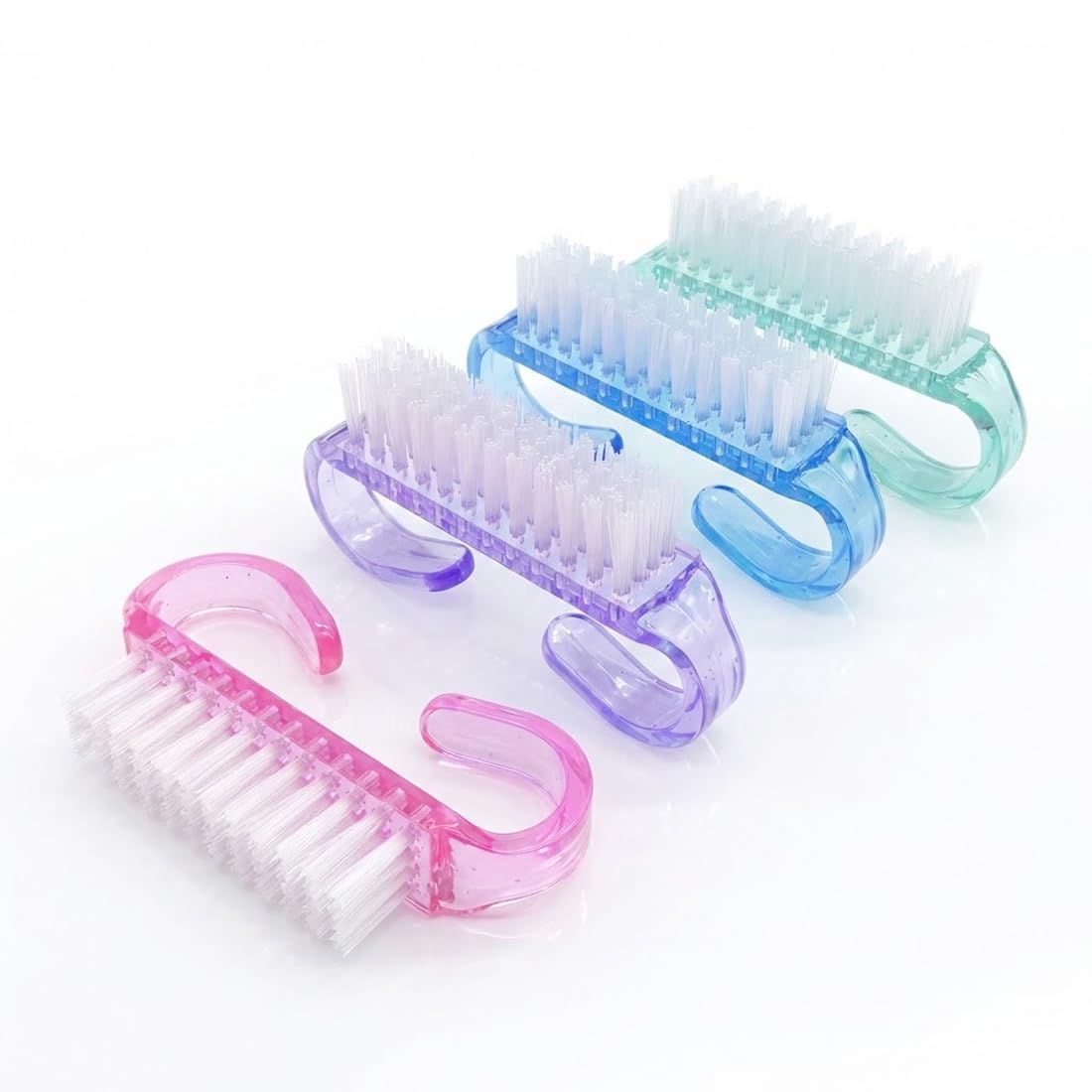 4 pezzi Set di spazzole per unghie, strumenti per la cura delle unghie, adatto per uso domestico, salone e viaggio, progettato specificamente per la pulizia delle unghie