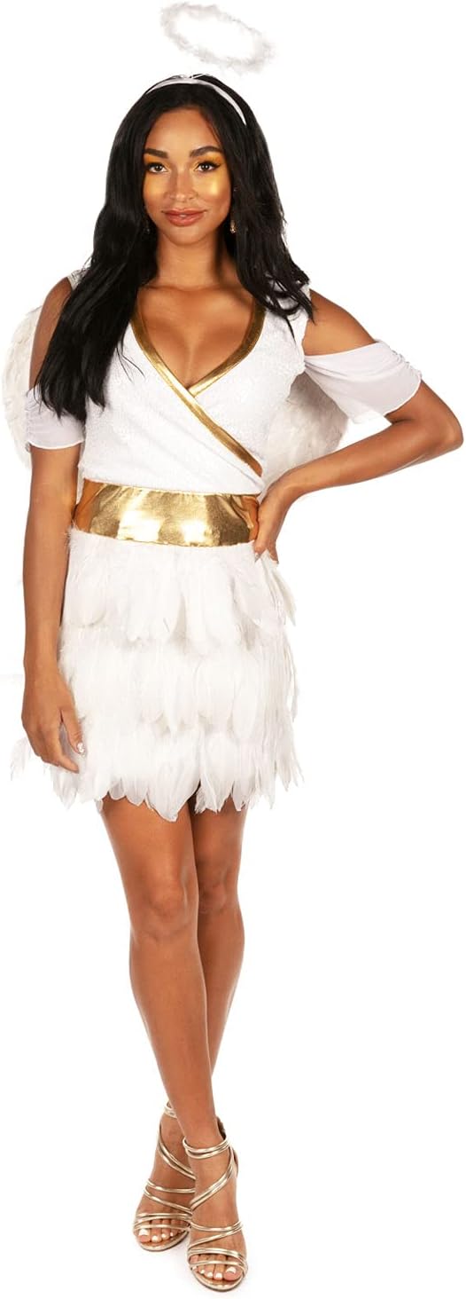 Tipsy Elves Women's Angel Halloween Costume Dress Cute — free download
