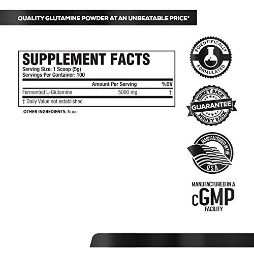 Jacked Factory Creatine Monohydrate Powder 425G, 85 Sv & L-Glutamine Supplement 500G, 100 Sv - No Artficial Fillers, Unflavored #TOP5