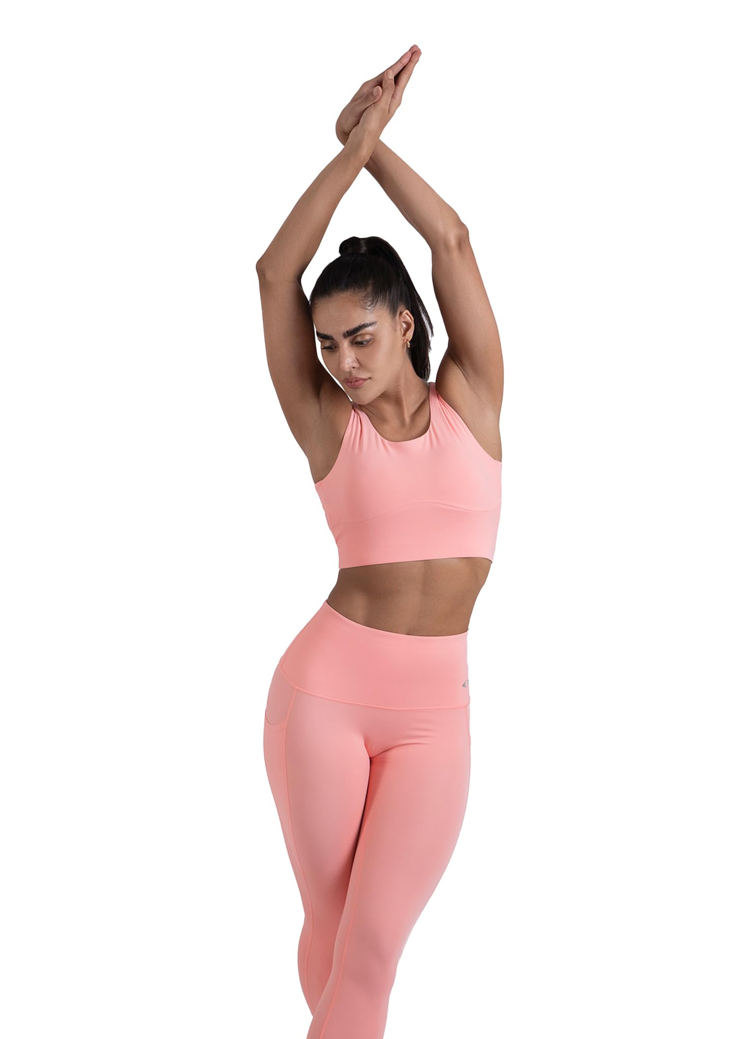 strch Nylon Cross Back Sports Bra for Women – Medium Support, Removable Padded Bra for Gym, Yoga, Running, Super Stretch, Sweat-Wicking, Lightweight, Breathable, Elastic Bottom Band for Grip-picture-11