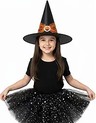 Fantasia Infantil Halloween Saia com led + Chapeu de bruxa