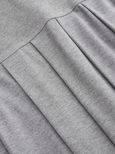 CIDER Mini Dress Collar Stripe Pleated Short Sleeve Knit Fabric Regular Fit Middle Waist Casual Dress4