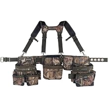 Bucket Boss 3-Bag Tool Bag Set with Suspenders, Mossy Oak Camouflage, 55185-MOSC