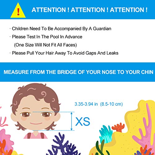 Dcyso Snorkel Mask Full Face Kids - 2020 Shark Sharp Snorkeling Mask For Kid Hd Seaview Anti Fog Anti Leak (Blue) #TOP3