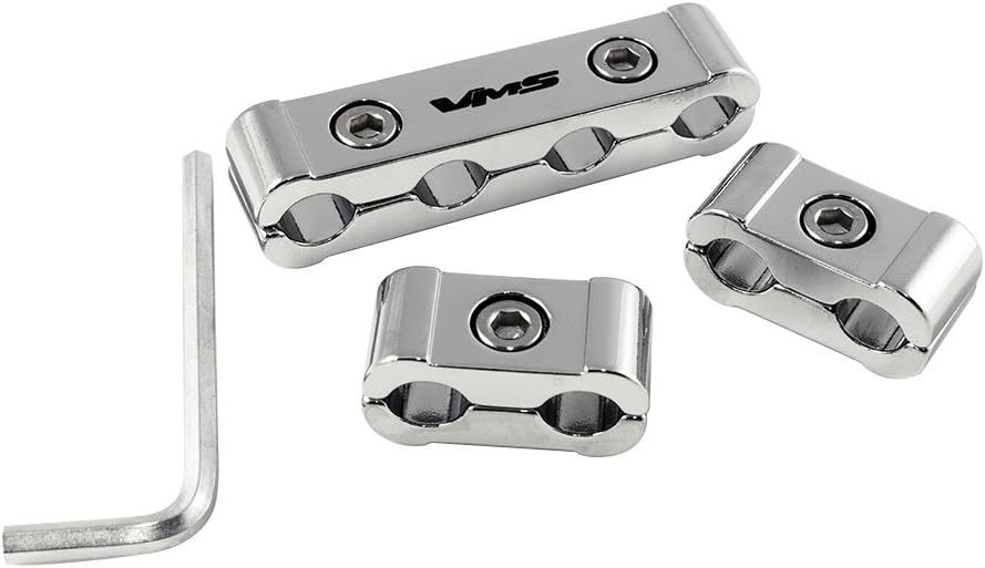 3pc piece CHROME Billet Aluminum HIGH QUALITY Spark Plug Wires Cables Separators Dividers