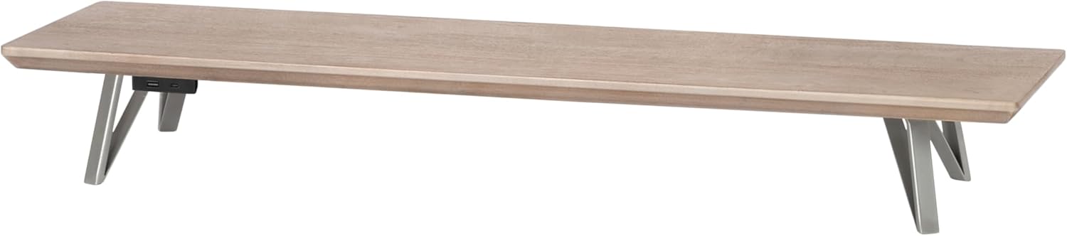Anji Mountain Monitor Stand - Desktop Organizer & Laptop Riser, Ergonomic Monitor Riser, Space-Saving Monitor Stand for Desk, Durable Construction, Easy Assembly, Ideal for Home & Office,Biscotti
