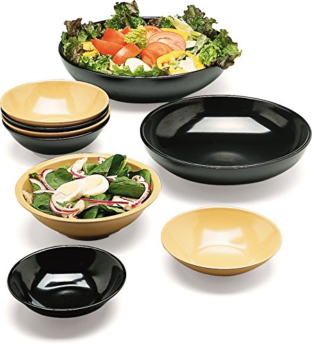 Black Melamine Salad Bowl 6 inch - 72 per case