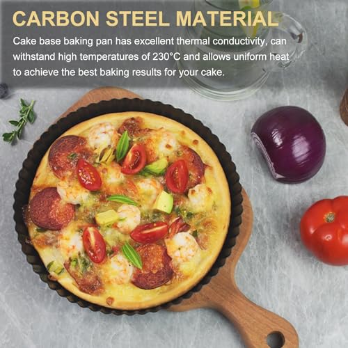 ZTVOWTO 20cm×3cm Pie Tins for Baking Round Quiche Dish, Non-Stick Pie Tin, Wavy Edge Quiche Tins, Pie Dishes - Image 4