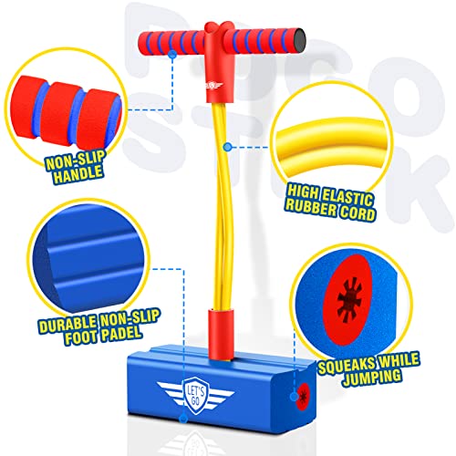 Image of CUUGO LET'S GO! CG Jumping Promotes Growing Taller- Pogo Stick Foam Pogo Jumper for Kids, Toys for 3-12 Year Old Boys Girls Outdoor Toys Indoor Toys Fun Gifts Christmas Stocking Stuffers Gifts
