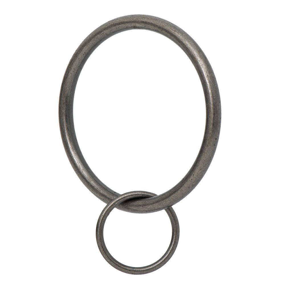 Ivilon Drapery Eyelet Curtain Rings - 2" Ring Loop for Hook Pins, Set of 14 - Pewter