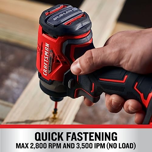 CRAFTSMAN V20 Cordless Impact Driver, 1/4 inch, Bare Tool Only (CMCF813B) - image 5