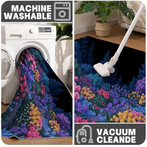 Tapis rond lavable et absorbant 160cm pour éviter les glissades - 7