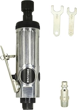 1/4Inch Air Die Grinder, Straight Grinder, Pneumatic Air Die Grinder Heavy Duty Industrial Polisher Grinding Cleaning Tool