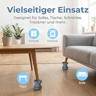 Hnonoxy 4 Pezzi Piedini Antivibrazione Lavatrice, Regolabile Piedini Lavatrice Antivibrazione Gomma Antiscivolo Universale Piedini per Asciugatrici Frigoriferi Mobilia Divano