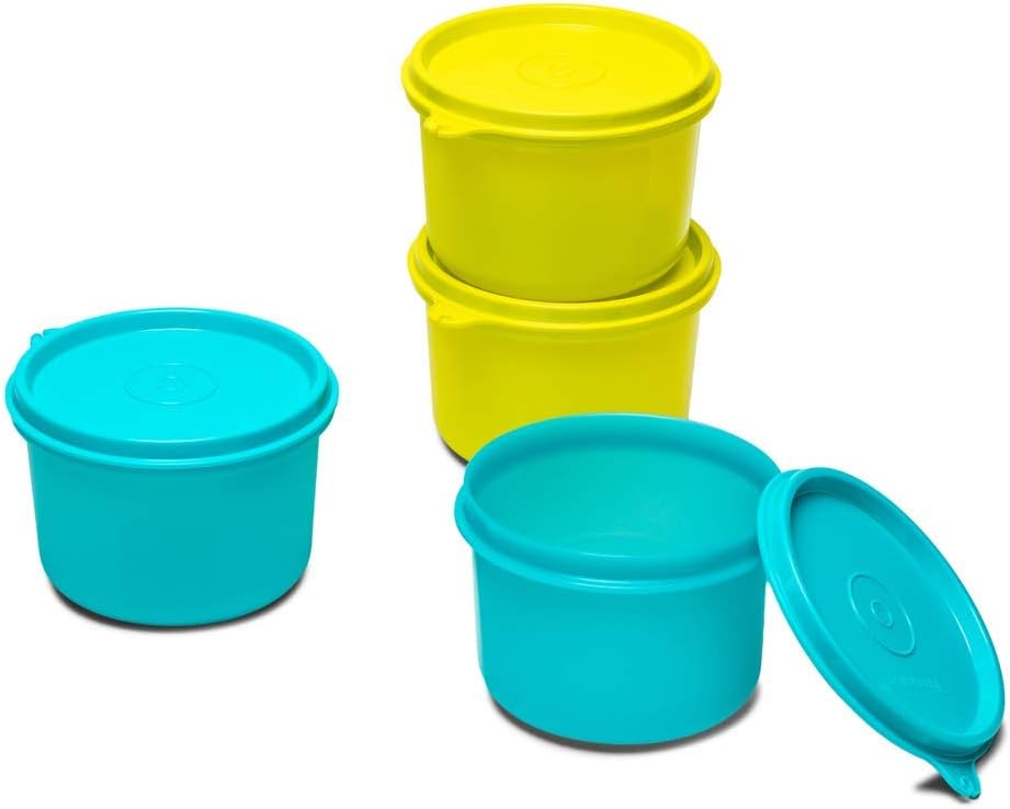 Multipurpose Liquid Tight Executive Lunch Bowl 450 Ml 4 Piece Plastic Multicolour